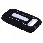 Wholesale Samsung Galaxy S3 / i9300 Armor Hybrid Case with Kickstand (Black-White)